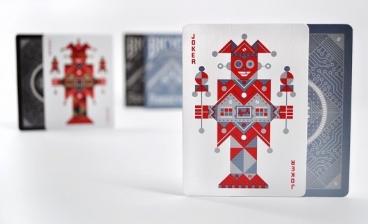Robocycle Playing Cards | Duct Tape and Glitter #glitter #tape #bicycle #card #playing #duct #illustration #mid #century #modernism