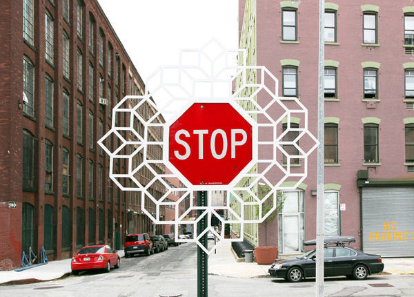 Aakash Nihalani, 'Stop Pop + Roll', NYC unurth | street art #sign #stop #art #street