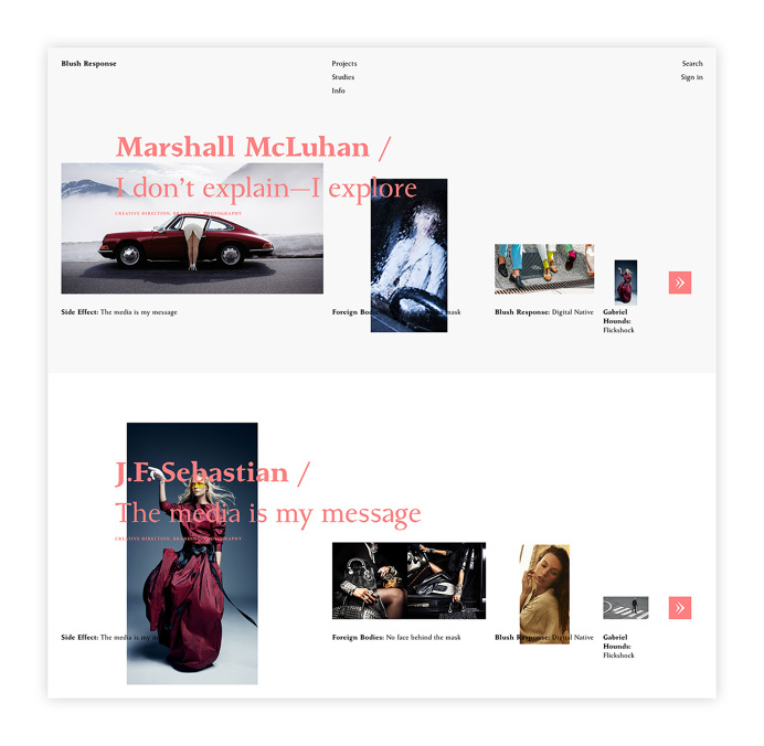Blush Response. A grid exploration initiative. on Behance