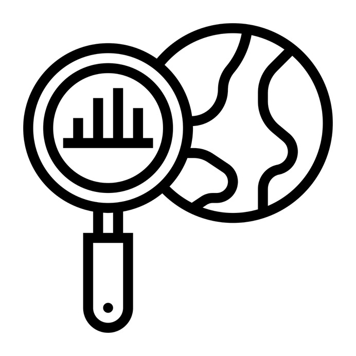 See more icon inspiration related to globe, chart, world, ui, seo and web, loupe, data analytics, line chart, analytics, analysis, magnifying glass and networking on Flaticon.