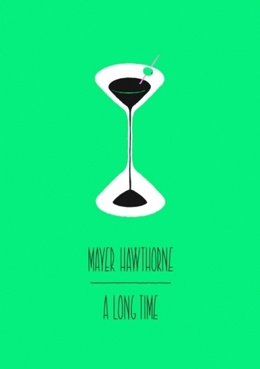 Mason London #mayer #typography #illustration #hawthorne #cocktail #green