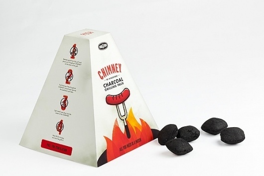 Chimney: Charcoal Grilling Pack on the Behance Network #branding #packaging #grill #design #pack