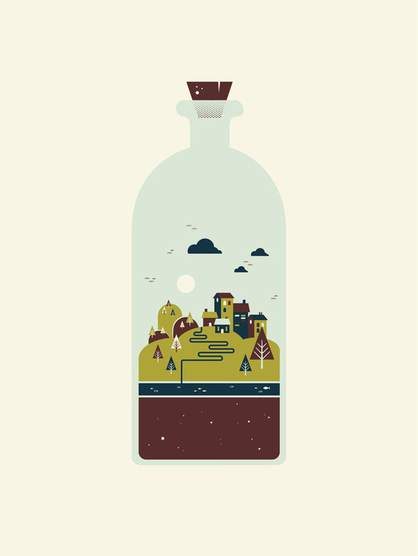 Waller Creek #waller #garner #bottle #city #benjamin #illustration #creek