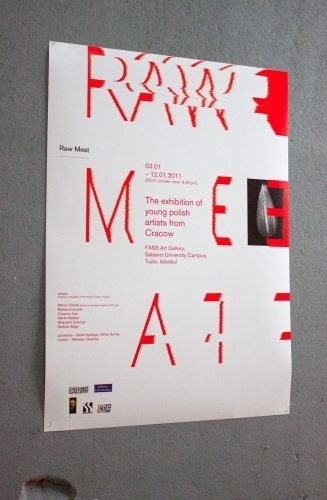 Raw Meat #type #layout #design #poster