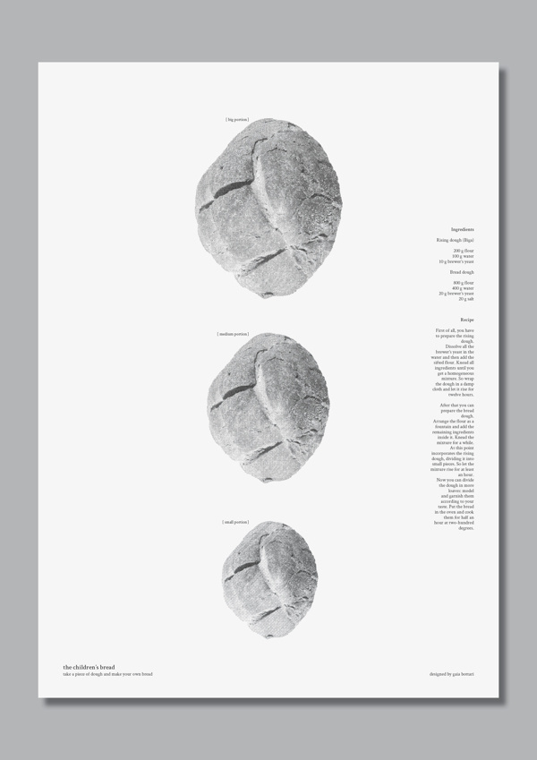 Children's bread #graphic #recipe #food #bw #bread