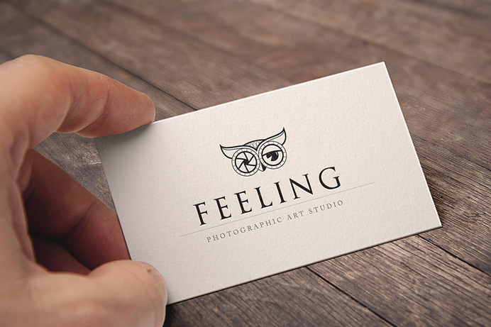Logo design for a photography business #white #owl #business #card #black #and #logo