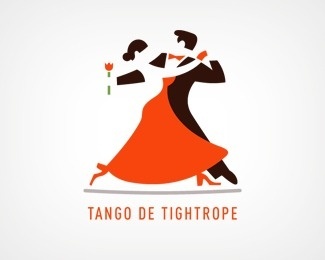 Tango de Tightrope by Double A #tightrope #dance #women #flower #logo #tango #man