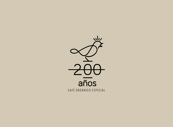 200 Years Coffee - Logo and Identity on Behance #logo #monoline #branding #bird
