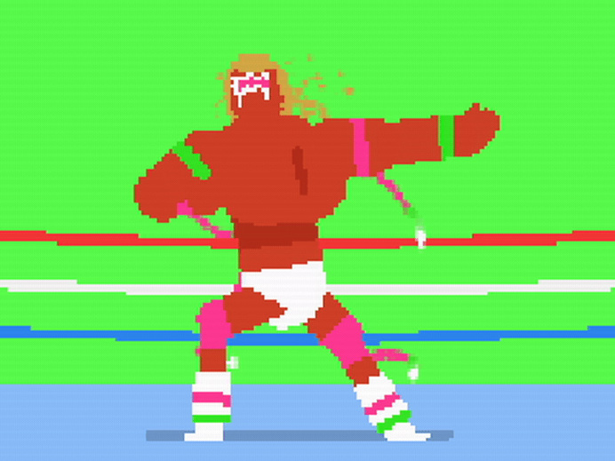 8 bit rasslin dribbble