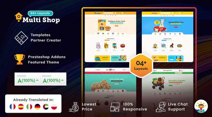 All In One - Multi Shop #Pet #Kid #Toys #Cake #Garden #Tools - #Prestashop #Responsive #Theme | #TemplateTrip #eCommerce #Website #Design #Template