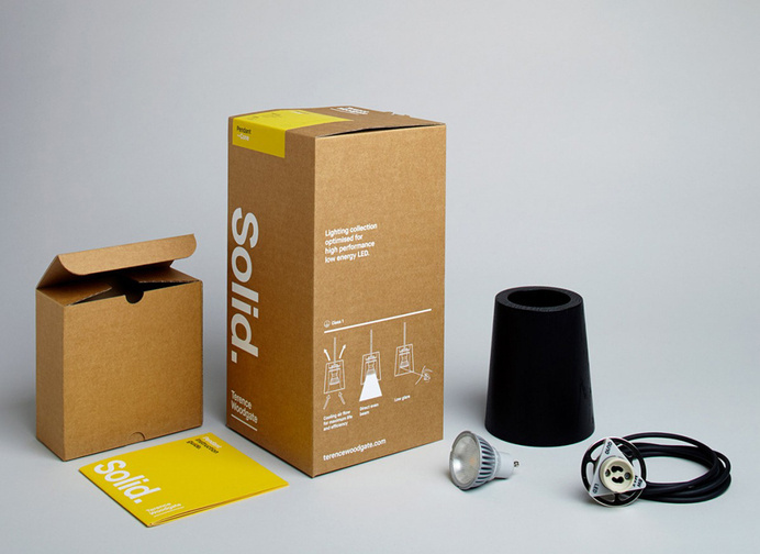 Light packaging for Terence Woodgate designed by Charlie Smith Design #ss