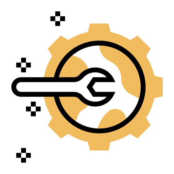 See more icon inspiration related to system, repair, gear, wrench, network, engineer, setting, networking and mechanic on Flaticon.
