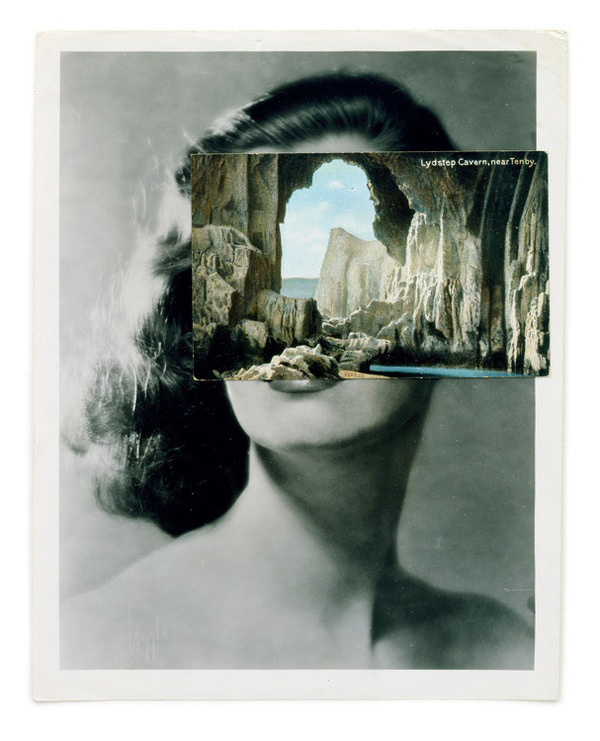 ENGAGING LANDSCAPE: John Stezaker, Collages #portrait #collage #landscape