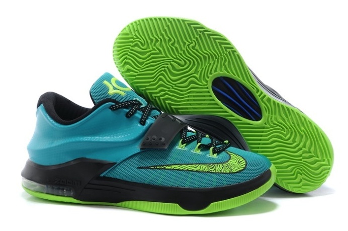 Black Nike Shoes Zoom Kd Vii 7 Mens Graess Green Special