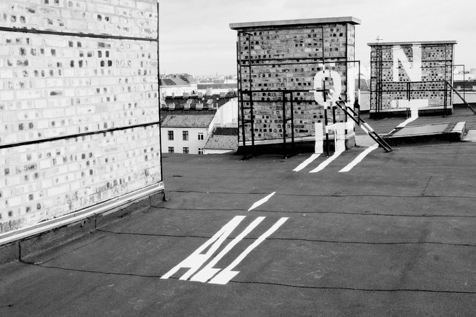 YOU ARE HERE (Ön itt áll), Reka Imre, Ivett Lénárt #typography #paint #perspective