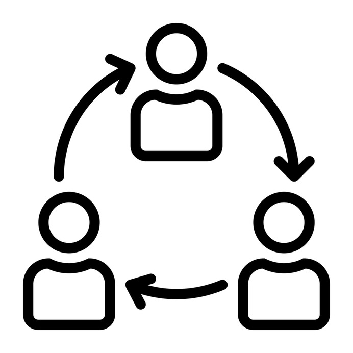 See more icon inspiration related to team, network, organization, group, partner, partnership, people, collaboration, sharing, networking, employee, manager, working and business and finance on Flaticon.