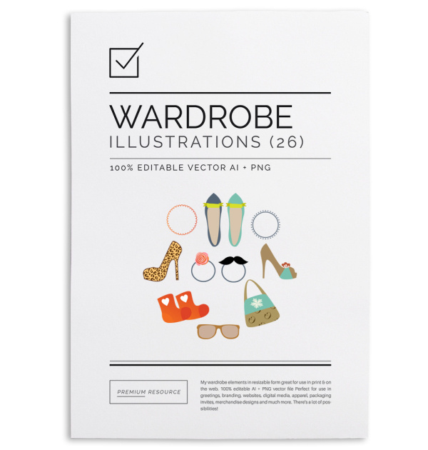 My Wardrobe Vector Illustration Set $6.00