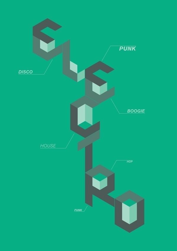 A2 Typography Posters on the Behance Network #norway #electro #electronica #cubical #poster #music #typography