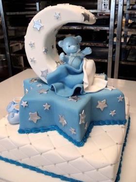 Como fazer Bolo para o Chá de bebê - Passo a passo - baby shower cakes,