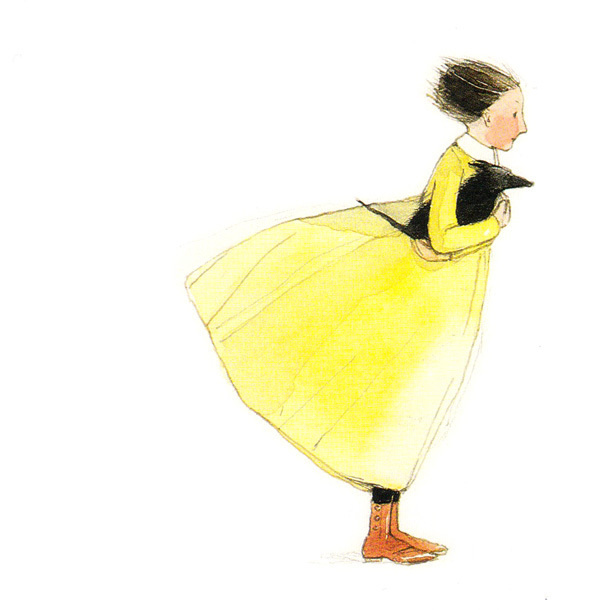 The Wizard of Oz, Reimagined by Beloved Illustrator Lisbeth Zwerger | Brain Pickings #wind #girl #yellow #illustration #dress #character #wizard