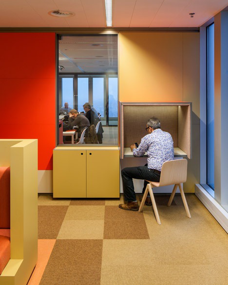 De Rotterdam interior by Studio Makkink & Bey and Group A #office #rotterdam #colourful #pixel #design