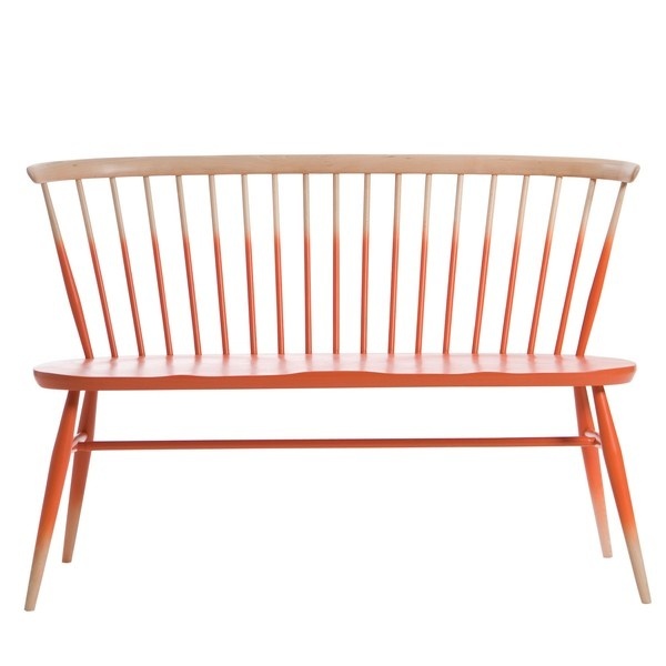 Ercol Half Mandarin Love Seat #seat #design #wood #furniture #ercol #dipped