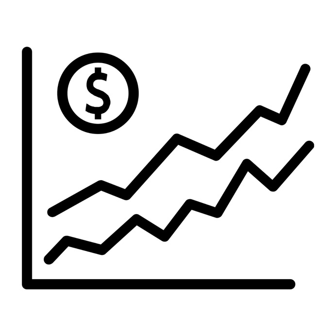 See more icon inspiration related to graph, coin, money, growing, graphic, coins, profits, stats, business and finance, finances, statistics and business on Flaticon.