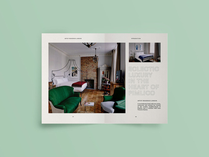 Artist Residence fold out booklet/poster #hotel #brochure