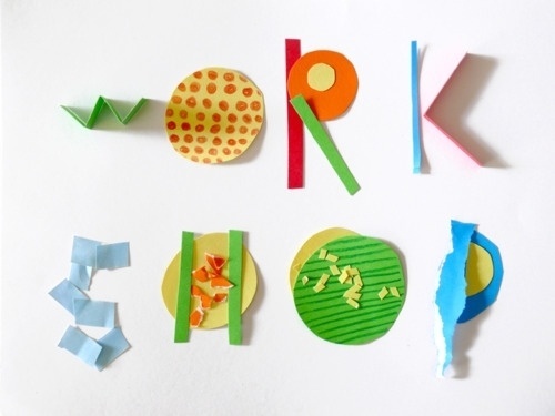 BOSQUE STUDIO ® TYPE WORKS #workshop #bosque #collage #paper #typography