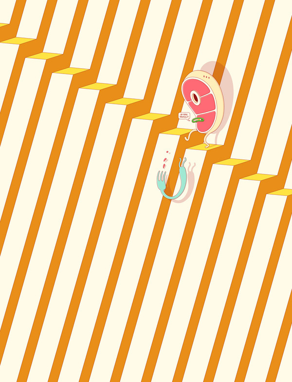 Brosmind #fall #steps #illustration #chop #stairs #fork