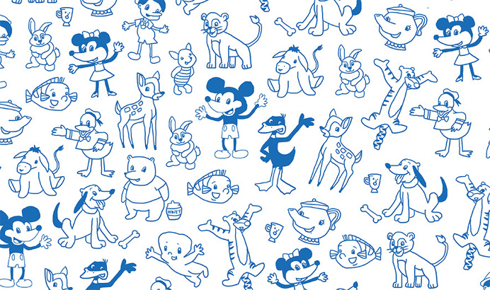 illustration, disney, hand drawn, characters