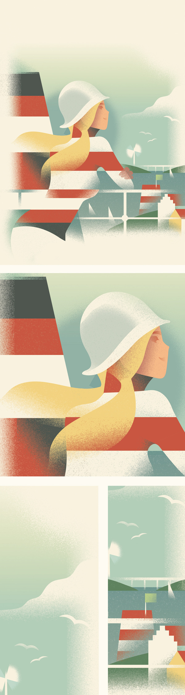 Monocle survey cover on Behance #illustration #people