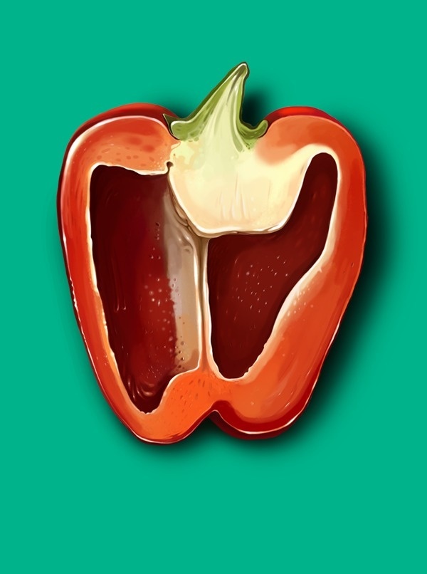 i love ingram #pepper #red #food #illustration #pantone #green