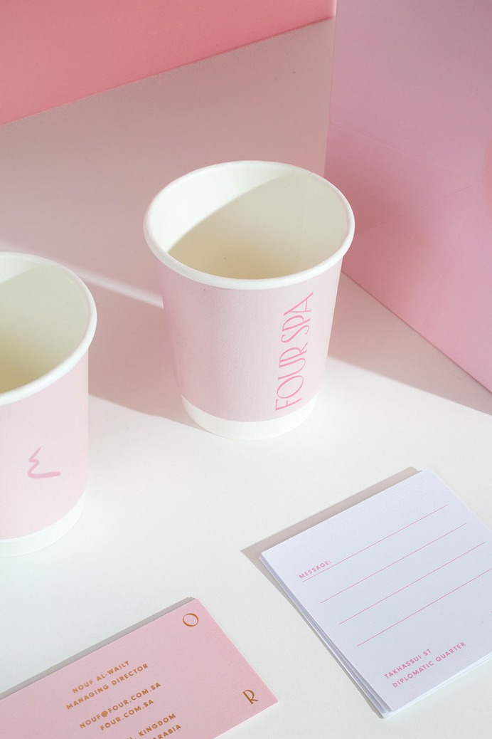 Four Spa - Mindsparkle Mag Nice People designed the branding for Four Spa – a luxury nail salon & spa located in Saudi Arabia. #logo #packaging #identity #branding #design #color #photography #graphic #design #gallery #blog #project #mindsparkle #mag #beautiful #portfolio #designer