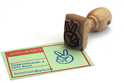 marcus kraft: bastelraum 6001 #card #stamp #rubber #business