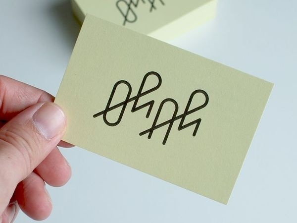 Business card design idea #295: Business Cards Oh+Ah by Timo Meyer #typography #business card #lettering #custom type