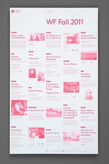 Western Front Fall Calendar : Post Projects #post #projects