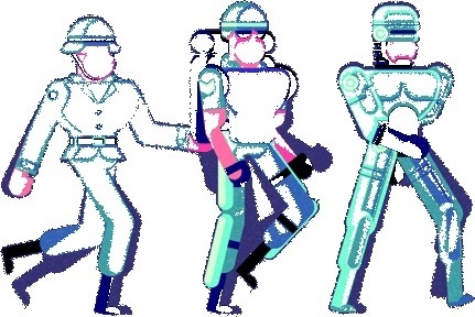 The march of progress?Wired Italia again (I do other work I promise). This accompanied an article about the development of robotic exoskelet #illustration #animation #gif