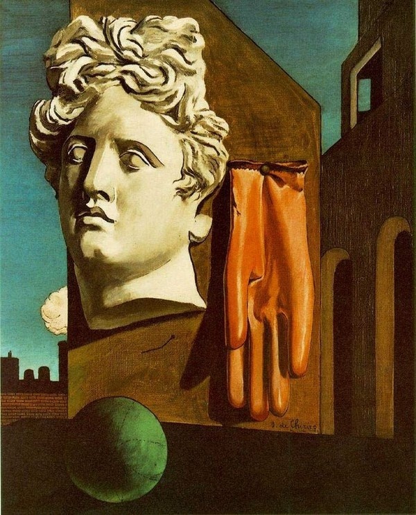 Giorgio de Chirico with his surrealism painting "Love Song" #surrealism #surrealistic #painting #paintings
