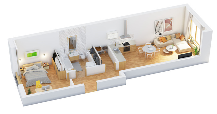 3d floor plan #render #arch