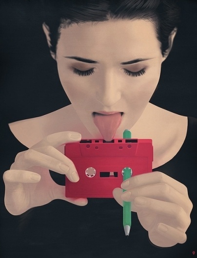 Searching For New Trends | Flickr - Photo Sharing! #tape #cassette #woman #illustration #tongue #licking