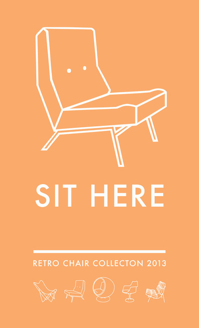 SIT HERE: Poster series #fonts #retro #vintage #poster #art #typography