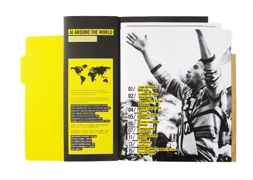 Amnesty International Hong Kong Annual Report 2010 on the Behance Network #yellow #magazine