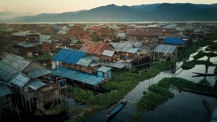 Inle Lake, Myanmar From Above by Dimitar Karanikolov