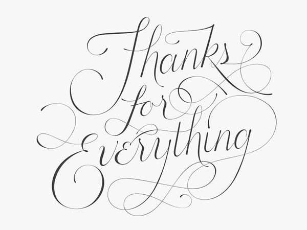 thanks for everything- Iris Sprague communication arts typographic annual #lettering #copperplate #annual #typographic #arts #communication #hand