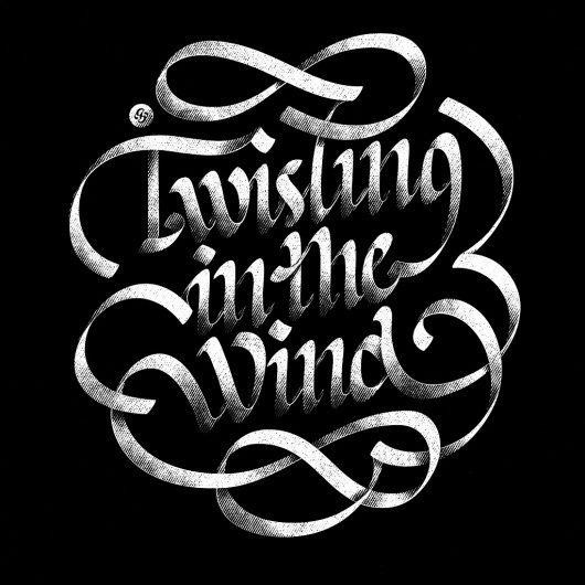 All sizes | Twisting in the Wind | Flickr - Photo Sharing! #blackwhite #script #texture #type #typography