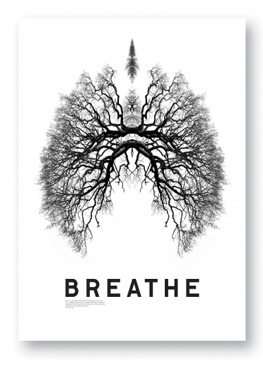 Breathe poster « Studio8 Design #white #design #black #poster #and