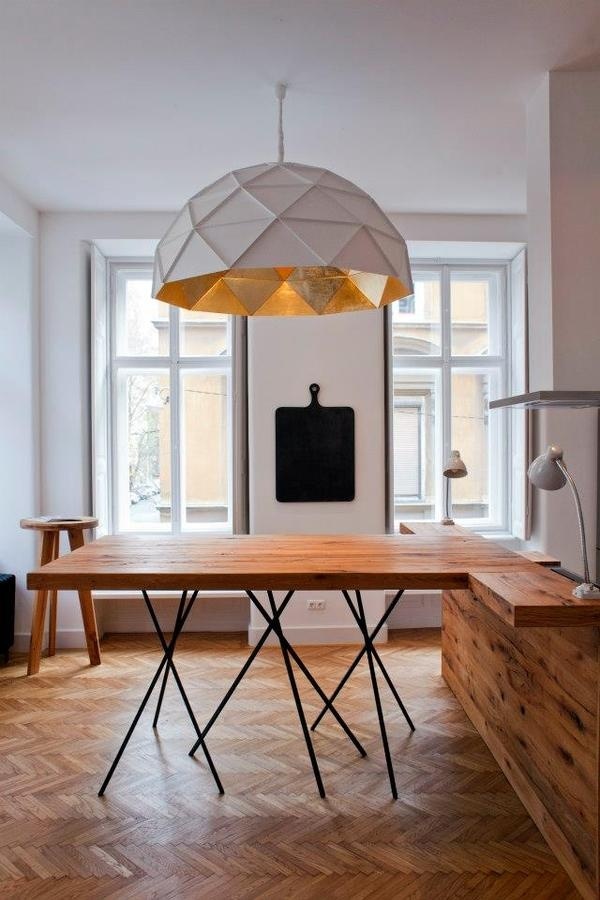 Amazing pendant #white #pendant #geometric #wood #gold #lighting