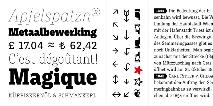 specimen and text of muriza #font #specimen #letters #serif #typeface #slab #type