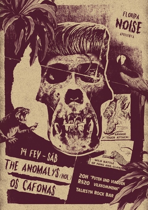 Poster by Balaclava Studio. #poster #gig #noise #tribal #sepia #design #art #print #collage